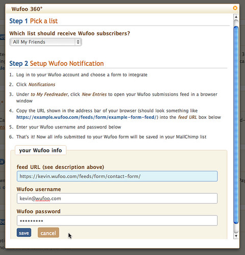 Wufoo / MailChimp Integration