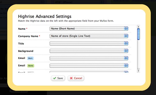 Highrise Field Matching Interface