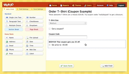 Fields Needed to Create Coupon Form