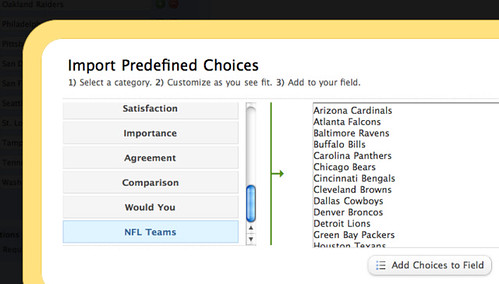 Import NFL Teams