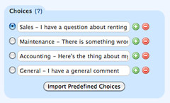 Dropdown Choices