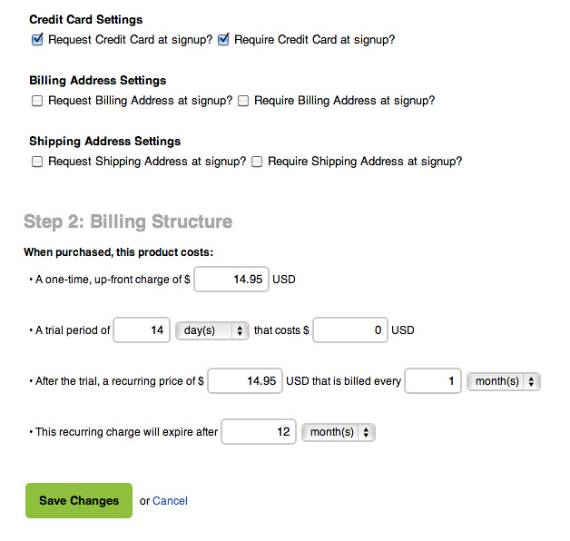 Some Recurring Payment Configurations Now Possibe with Wufoo's Chargify Integration