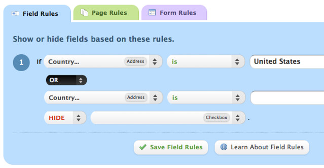 Field Rule for International Shipping