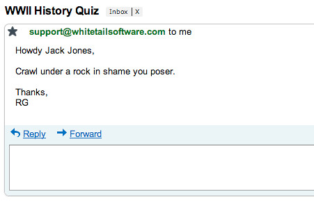 Quiz Failure