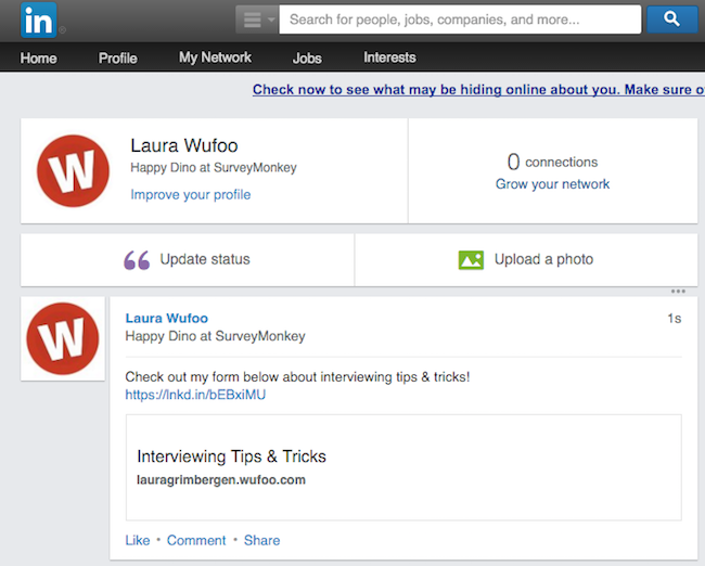 LI status update done